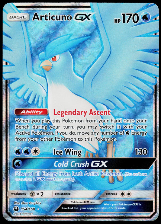 ARTICUNO GX 154/168 CELESTIAL STORM ULTRA RARE DMG