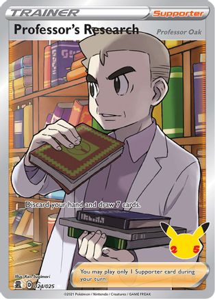 POKEMON TCG - Professor's Research (Full Art) 024/025 Celebrations - Ultra Rare