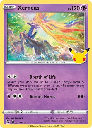 POKEMON TCG - Xerneas 012/025 Celebrations - Holo Rare