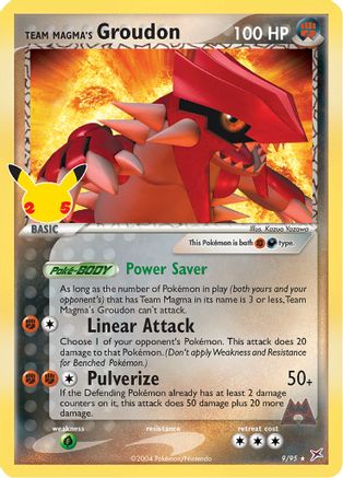 POKEMON TCG - Team Magma's Groudon 009/95 Celebrations Classic Collection - Classic Collection