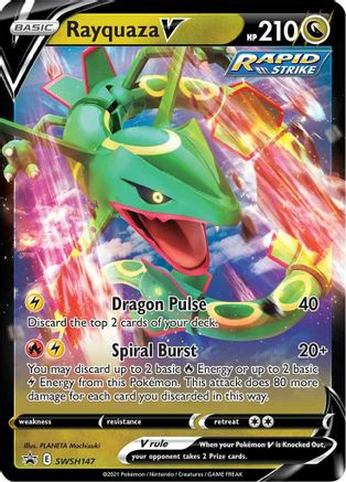 POKEMON TCG - Rayquaza V SWSH147 SWSH Sword & Shield Promo Cards - Promo