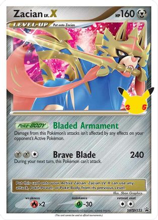 POKEMON TCG - Zacian LV. X SWSH135 SWSH Sword & Shield Promo Cards - Promo