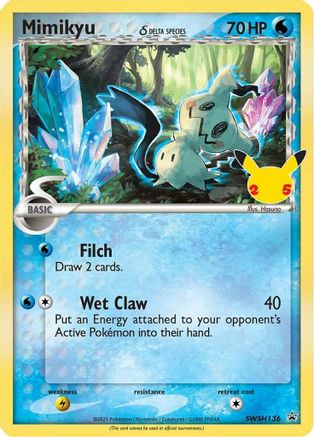 POKEMON TCG - Mimikyu (Delta Species) SWSH136 SWSH Sword & Shield Promo Cards - Promo
