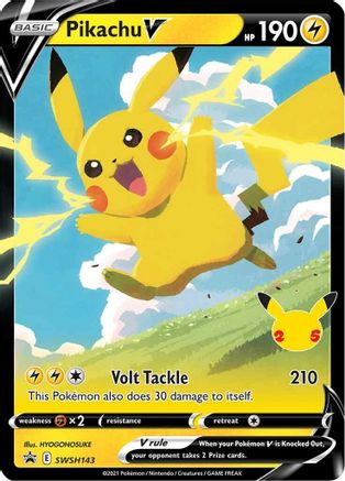 POKEMON TCG - Pikachu V SWSH143 SWSH Sword & Shield Promo Cards - Promo