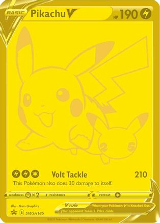 POKEMON TCG - Pikachu V SWSH145 SWSH Sword & Shield Promo Cards - Promo
