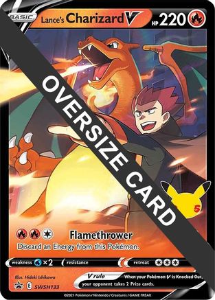 POKEMON TCG - Lance's Charizard V SWSH133 Jumbo Cards - Promo