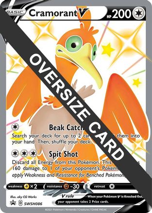 POKEMON TCG - Cramorant V - SWSH086 Jumbo Cards - Promo