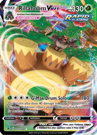 POKEMON TCG - Rillaboom VMAX 023/264 SWSH08 Fusion Strike - Ultra Rare