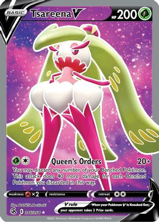 POKEMON TCG - Tsareena V (Full Art) 246/264 SWSH08 Fusion Strike - Ultra Rare