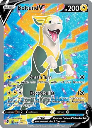 POKEMON TCG - Boltund V (Full Art) 249/264 SWSH08 Fusion Strike - Ultra Rare