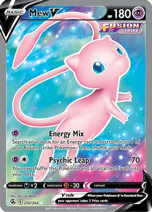 POKEMON TCG - Mew V (Full Art) 250/264 SWSH08 Fusion Strike - Ultra Rare