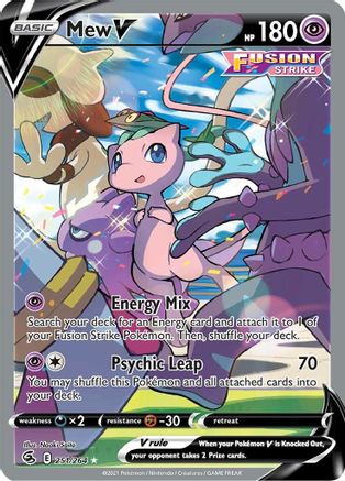 POKEMON TCG - Mew V (Alternate Full Art) 251/264 SWSH08 Fusion Strike - Ultra Rare
