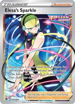 POKEMON TCG - Elesa's Sparkle (Full Art) 260/264 SWSH08 Fusion Strike - Ultra Rare