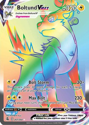 POKEMON TCG - Boltund VMAX (Secret) 267/264 SWSH08 Fusion Strike - Secret Rare