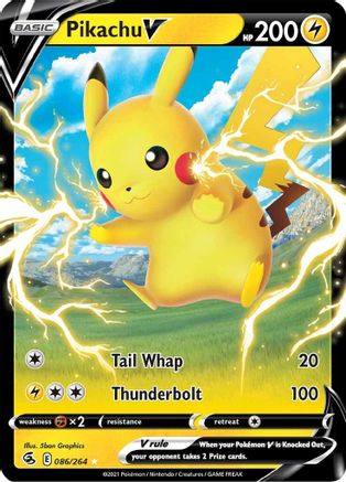 POKEMON TCG - Pikachu V 086 SWSH08 Fusion Strike - Ultra Rare