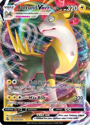 POKEMON TCG - Boltund VMAX 104/264 SWSH08 Fusion Strike - Ultra Rare