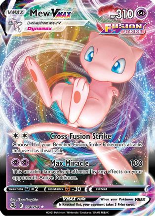 POKEMON TCG - Mew VMAX 114/264 SWSH08 Fusion Strike - Ultra Rare
