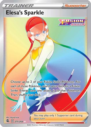 POKEMON TCG - Elesa's Sparkle (Secret) 275/264 SWSH08 Fusion Strike - Secret Rare