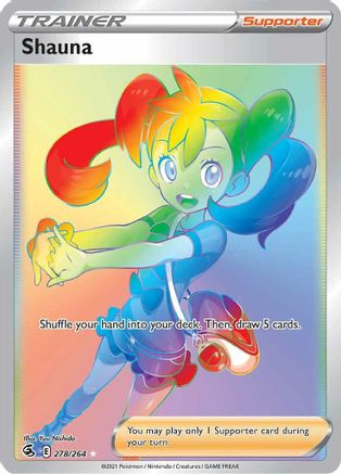 POKEMON TCG - Shauna (Secret) 278/264 SWSH08 Fusion Strike - Secret Rare