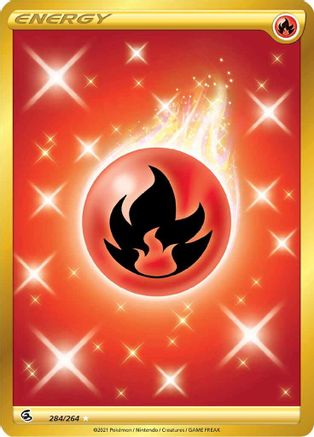 POKEMON TCG - Fire Energy (Secret) 284/264 SWSH08 Fusion Strike - Secret Rare