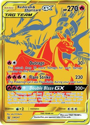 POKEMON TCG - Reshiram & Charizard GX SM247 SM Promos - Promo