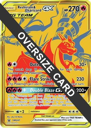 POKEMON TCG - Reshiram & Charizard GX SM247 Jumbo Cards - Promo