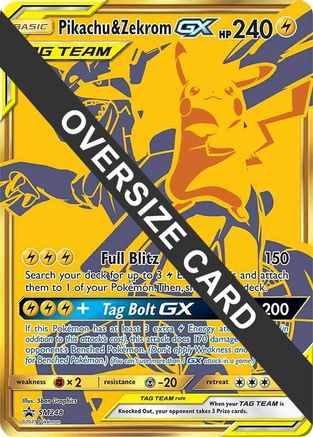POKEMON TCG - Pikachu & Zekrom GX SM248 Jumbo Cards - Promo