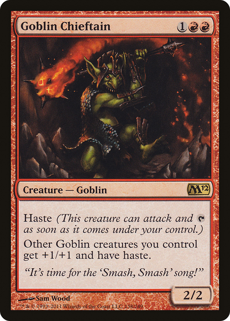 MAGIC: THE GATHERING  - Goblin Chieftain (M12-138) - Magic 2012