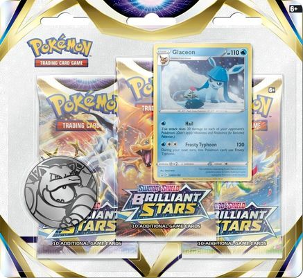 POKEMON TCG - Brilliant Stars 3 Pack Blister [Glaceon]