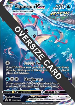 POKEMON TCG - Vaporeon VMAX SWSH182 Jumbo Cards - Promo