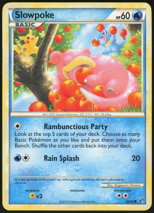 SLOWPOKE 66/90 HGSS UNDAUNTED POKEMON COMMON LP