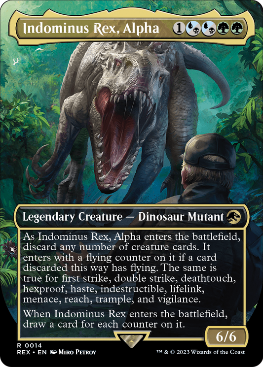 MAGIC: THE GATHERING  - Indominus Rex, Alpha (Borderless) (REX-014) - Jurassic World Collection