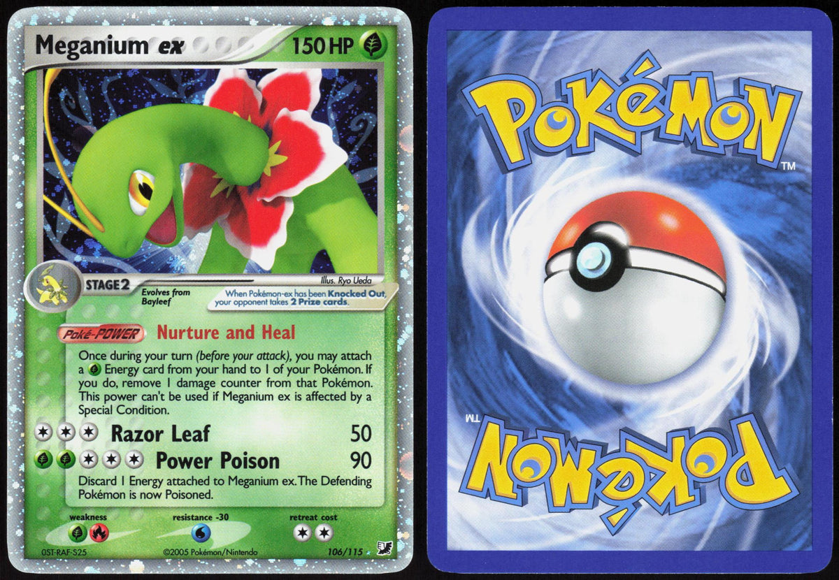 MEGANIUM EX 106/115 UNSEEN FORCES POKEMON EX RARE HOLO NM
