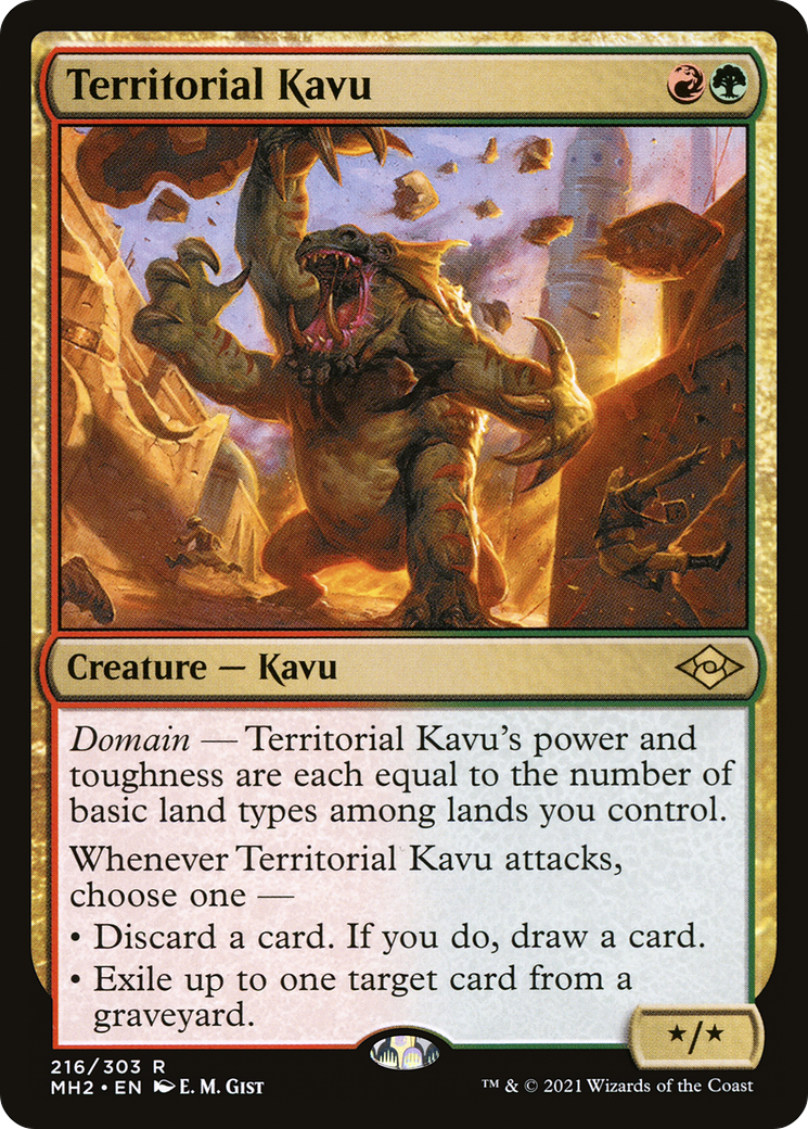 MAGIC: THE GATHERING  - Territorial Kavu (MH2-216) - Modern Horizons 2 Foil