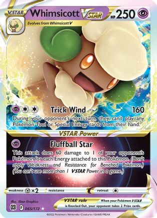 POKEMON TCG - Whimsicott VSTAR 065 SWSH09 Brilliant Stars - Ultra Rare
