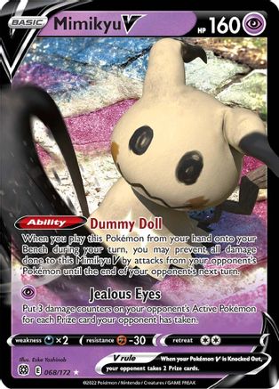 POKEMON TCG - Mimikyu V 068 SWSH09 Brilliant Stars - Ultra Rare