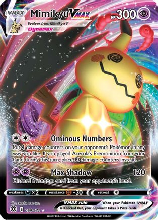 POKEMON TCG - Mimikyu VMAX 069/172 SWSH09 Brilliant Stars - Ultra Rare
