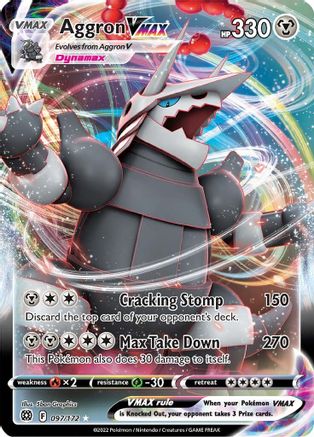 POKEMON TCG - Aggron VMAX 097/172 SWSH09 Brilliant Stars - Ultra Rare