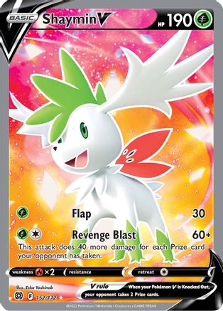 POKEMON TCG - Shaymin V (Full Art) 152/172 SWSH09 Brilliant Stars - Ultra Rare