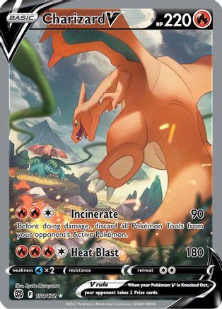 POKEMON TCG - Charizard V (Alternate Full Art) 154/172 SWSH09 Brilliant Stars - Ultra Rare