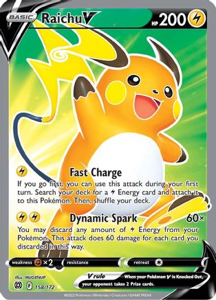 POKEMON TCG - Raichu V (Full Art) 158/172 SWSH09 Brilliant Stars - Ultra Rare