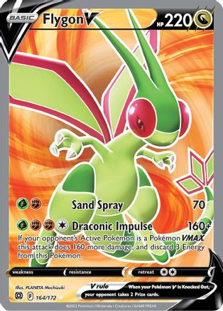 POKEMON TCG - Flygon V (Full Art) 164/172 SWSH09 Brilliant Stars - Ultra Rare