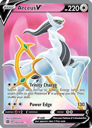 POKEMON TCG - Arceus V (Full Art) 165/172 SWSH09 Brilliant Stars - Ultra Rare