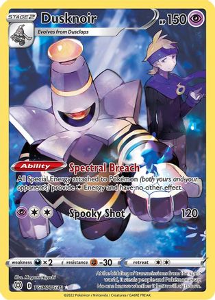 POKEMON TCG - Dusknoir TG06/TG30 SWSH09 Brilliant Stars Trainer Gallery - Ultra Rare