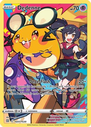 POKEMON TCG - Dedenne TG07 SWSH09 Brilliant Stars Trainer Gallery - Ultra Rare