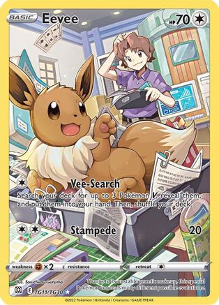 POKEMON TCG - Eevee TG11/TG30 SWSH09 Brilliant Stars Trainer Gallery - Ultra Rare