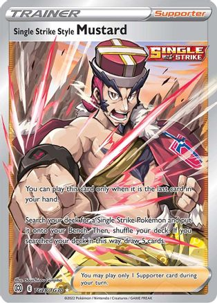 POKEMON TCG - Single Strike Style Mustard TG28 SWSH09 Brilliant Stars Trainer Gallery - Ultra Rare