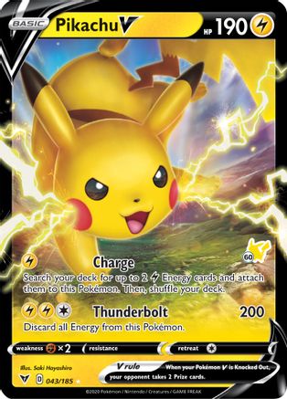 POKEMON TCG - Pikachu V 043/185 Battle Academy 2022 - Holo Rare