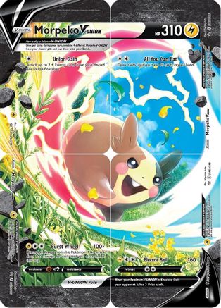 POKEMON TCG - Morpeko V-Union [Set of 4] SWSH218 SWSH Sword & Shield Promo Cards - Promo