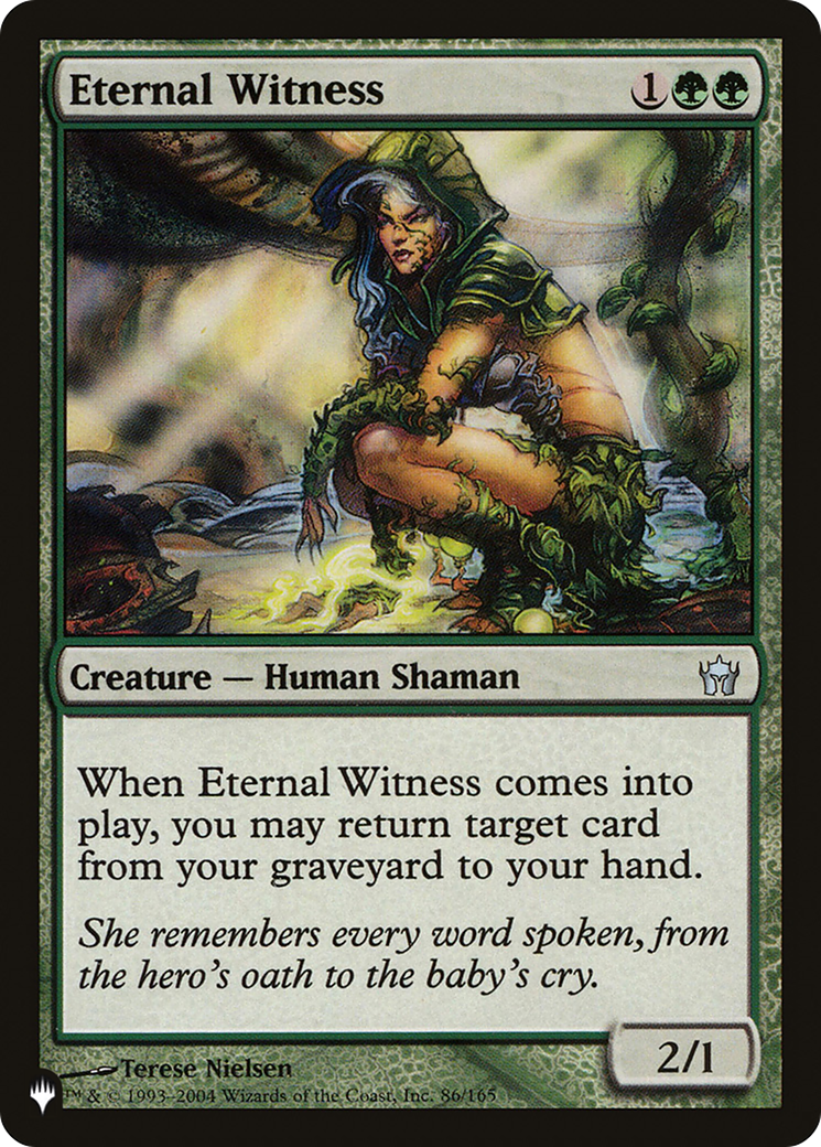 MAGIC: THE GATHERING  - Eternal Witness (LIST-5DN-86) - The List
